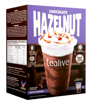 Tealive Chocolate Hazelnut 5s/25g 24 Box x 125g